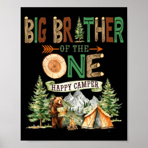 Grote broer van de één gelukkige kampeerder 1e ver poster