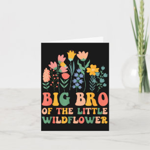 Grote broer van de kleine wilde bloemetje baby ver kaart