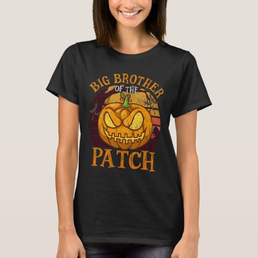 Grote broer van de Patch Family Group Halloween T-shirt (Voorkant)