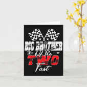 Grote broer van de twee snelle tweede verjaardag r kaart (Gele Bloem)