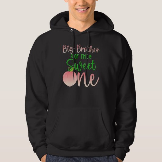 Grote broer van de verjaardag een perzik 1e zomer  hoodie (Voorkant)