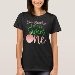 Grote broer van de verjaardag een perzik 1e zomer t-shirt