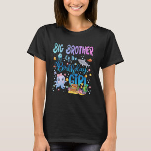 Grote Broer Van De Verjaardag Meisje Zee Vis Oceaa T-shirt