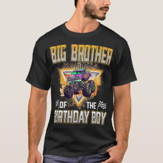 Grote Broer Van De Verjaardagsjongen Monstertruck T-shirt