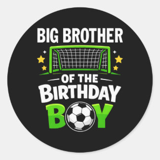 Grote Broer Van De Verjaardagsjongen Voetbal Ll Fa Ronde Sticker
