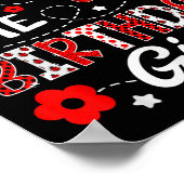 Grote broer van het verjaardagsmeisje lieveheersbe poster (Hoek)