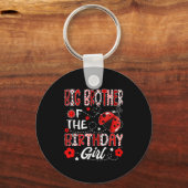 Grote broer van het verjaardagsmeisje lieveheersbe sleutelhanger (Voorkant)