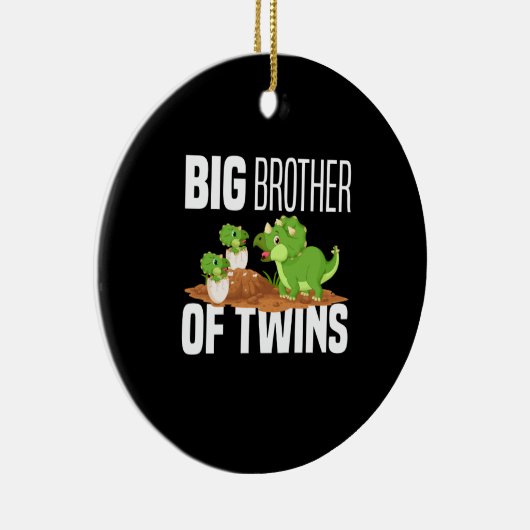 Grote broer van tweeling dinosaurus dino keramisch ornament (Rechts)