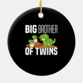 Grote broer van tweeling dinosaurus dino keramisch ornament (Achterkant)