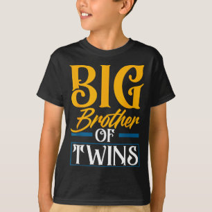 Grote Broer Van Tweeling Nieuwe Broer Sibling Grap T-shirt