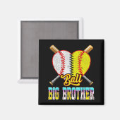 Grote broer van zowel half honkbal softbal ijs magneet (Voorkant / Achterkant)