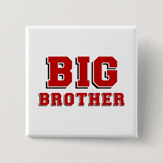 Grote Broer Vierkante Button 5,1 Cm (Voorkant)