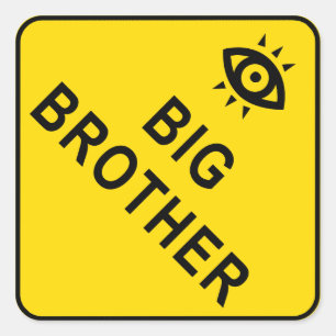 Grote Broer Vierkante Sticker