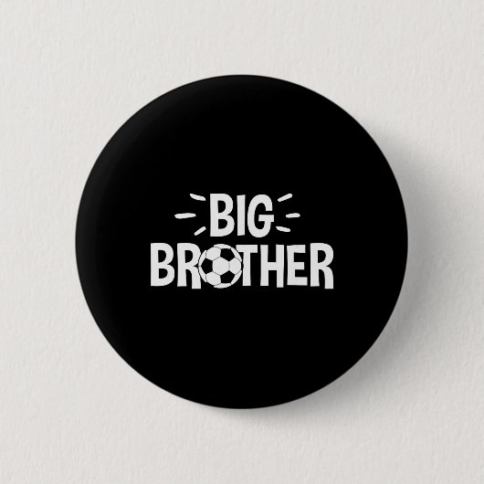 Grote Broer Voetbal  Ronde Button 5,7 Cm (Voorkant)