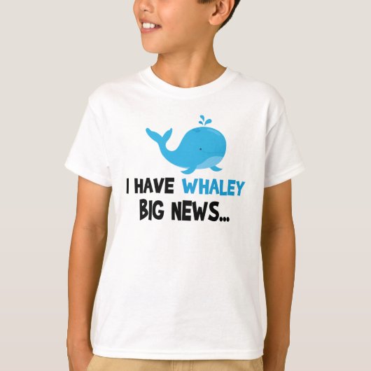 grote broer walvis grappige aankondiging t-shirt (Voorkant)