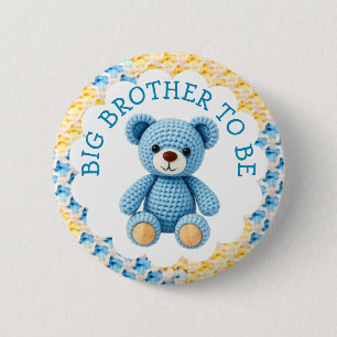 Grote Broer Worden   Babyborrel voor Jongen Ronde Button 5,7 Cm
