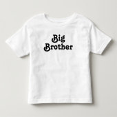 Grote Broer Zwarte Typografie  Kinder Shirts (Voorkant)