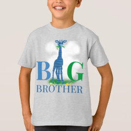 Grote broerjongen's T-Shirt schattige hoge blauwe