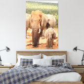 Grote broerkleine olifant Canvas omgeven (Insitu (Slaapkamer))
