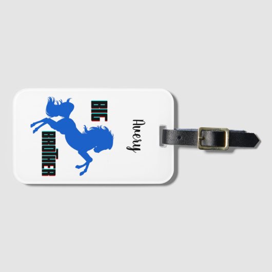 Grote broerpaarden bagagelabel (Voorkant (horizontaal))