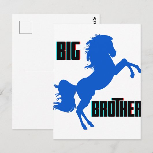 Grote broerpaarden briefkaart (Voorkant / Achterkant)