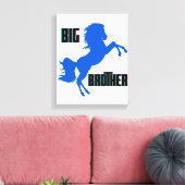 Grote broerpaarden canvas afdruk (Insitu (Woonkamer))