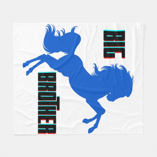 Grote broerpaarden fleece deken (Voorkant (Horizontaal))