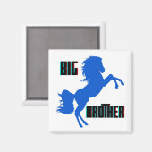 Grote broerpaarden magneet (Voorkant / Achterkant)