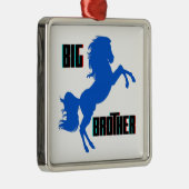 Grote broerpaarden metalen ornament (Rechts)