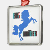 Grote broerpaarden metalen ornament (Links)