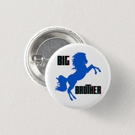 Grote broerpaarden ronde button 3,2 cm (Voorkant /achterkant)