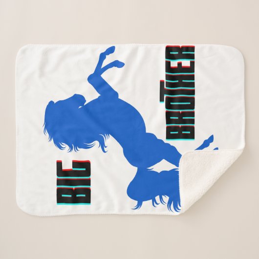 Grote broerpaarden sherpa deken (Voorkant (horizontaal))