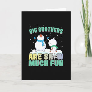 Grote broers zijn enorm veel lol - Kerstmis Sneeuw Kaart