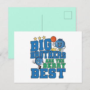 Grote broers zijn het allerbeste - Blauwebespen Pu Briefkaart