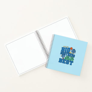 Grote broers zijn het allerbeste - Blauwebespen pu Notitieboek