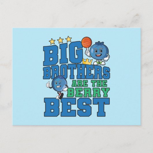 Grote broers zijn het allerbeste - Blauwebespenpun Briefkaart (Voorkant)