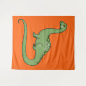 Grote Brontosaurus muur hangen voor kinderen Wandkleed (Voorkant (horizontaal))