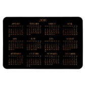 Grote Bronzen Zwarte Jaarkalender 2016 Magneten (Horizontaal)