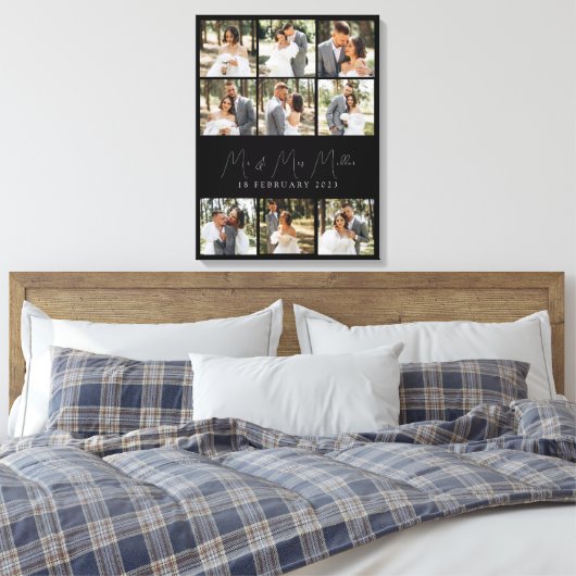 Grote Bruiloft Collage Foto Canvas Gift (Insitu (Slaapkamer))