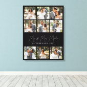 Grote Bruiloft Collage Foto Canvas Gift Afdruk (Insitu (Houten vloer))