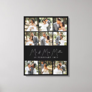 Grote Bruiloft Collage Foto Canvas Gift Afdruk
