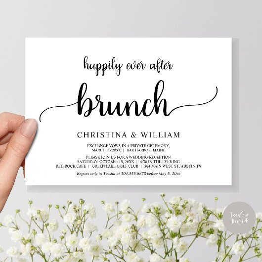 Grote Bruiloft, Happily Ever After Brunch, Rustiek Kaart