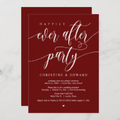 Grote bruiloft, Happily Ever After-feest, bordeaux Kaart (Voorkant / Achterkant)