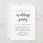 Grote bruiloft, het is een na-feest kaart (Voorkant)