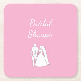 Grote Bruiloftsshower Papier Onderzetters