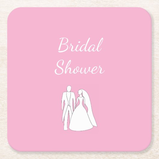 Grote Bruiloftsshower Papier Onderzetters (Voorkant)