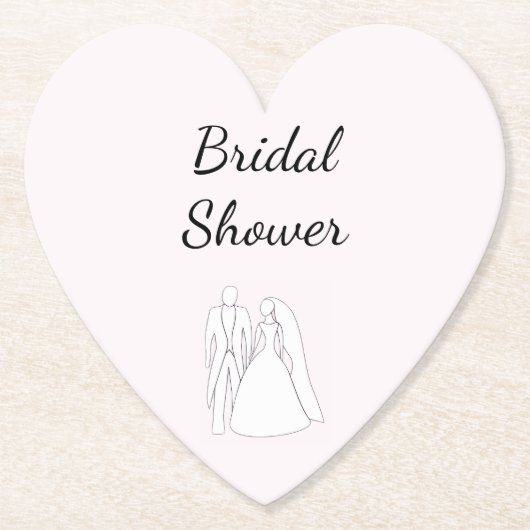 Grote Bruiloftsshower Papier Onderzetters (Voorkant)