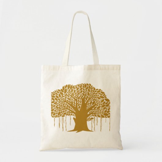 Grote bruine banyanboom tote bag (Voorkant)
