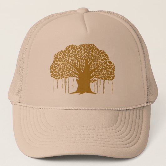 Grote bruine banyanboom trucker pet (Voorkant)