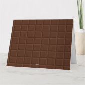 Grote bruine chocoladereep Verjaardagsgroet Kaart (Achterkant)